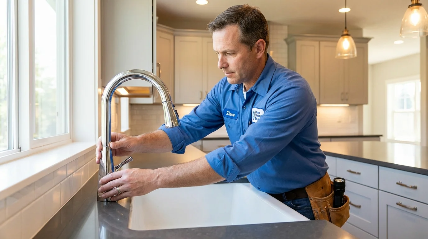 Kitchen faucet installation by Johns Plumbing LLC in Clifton Springs