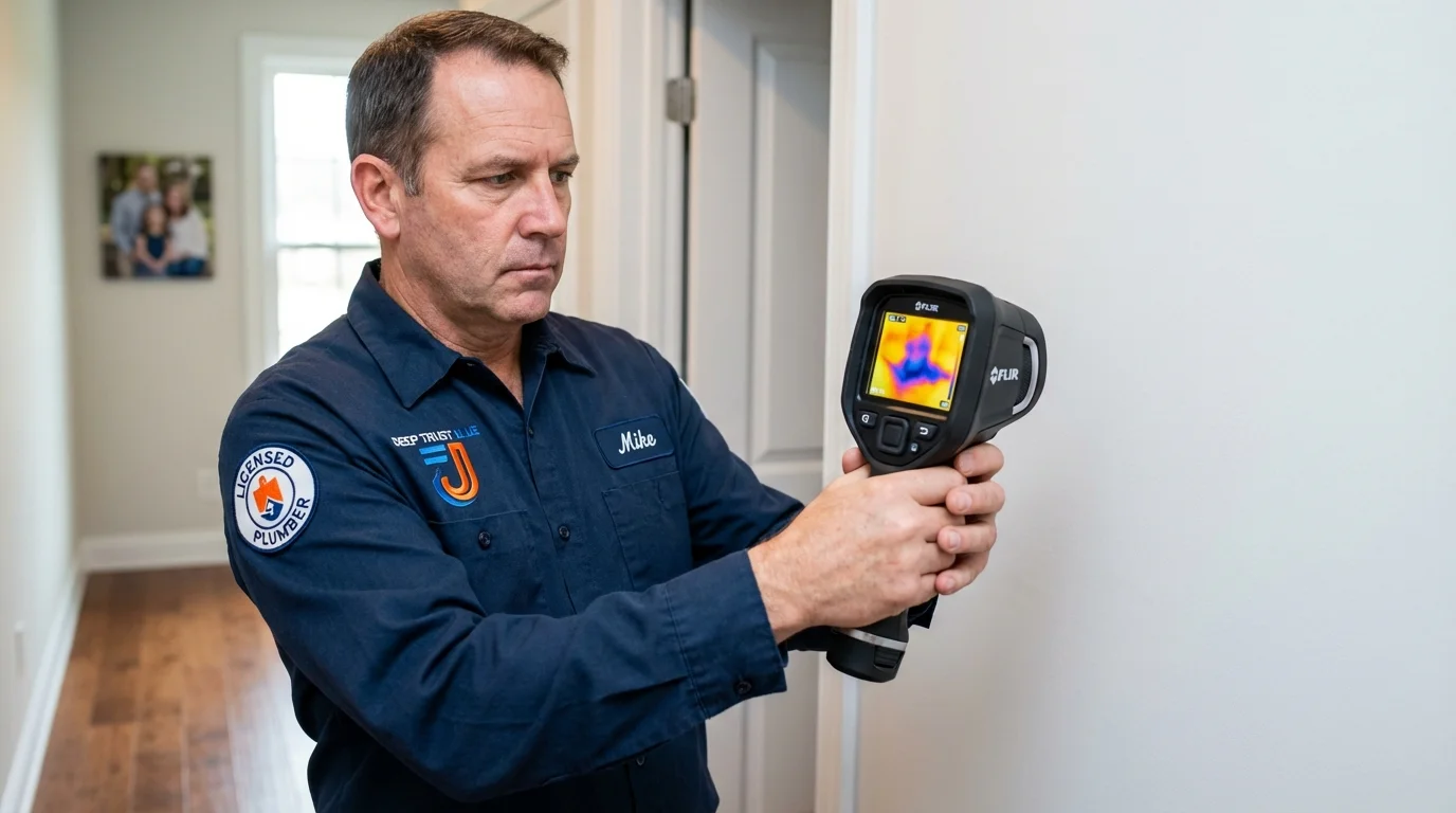 Thermal imaging leak detection by Johns Plumbing LLC in Clifton Springs